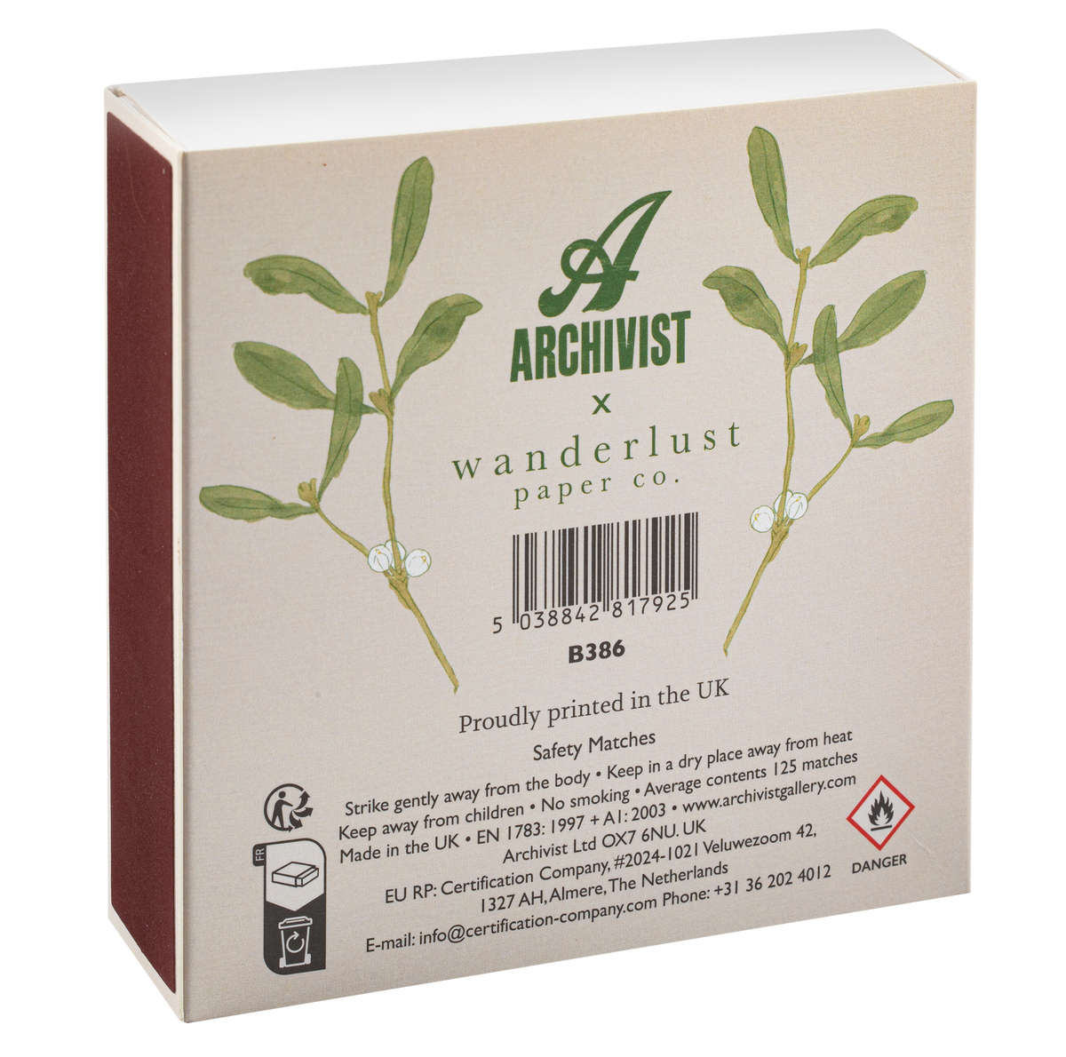 Mistletoe | Square - Safety Matches
