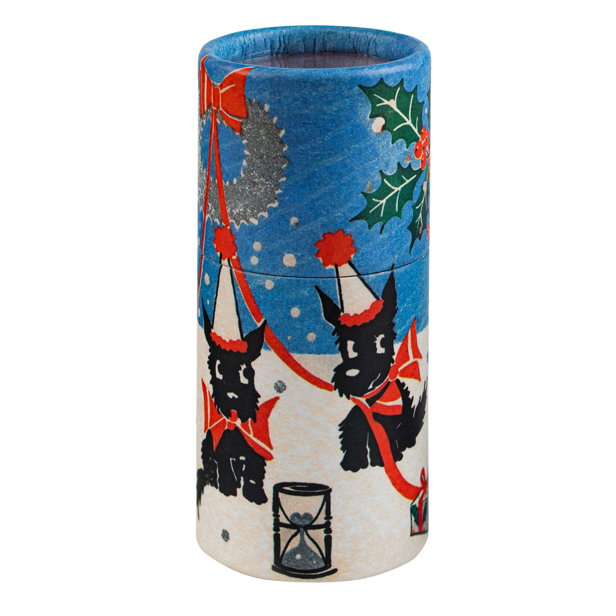Festive Scotty Dog - Large Cylinder - Safety Matches