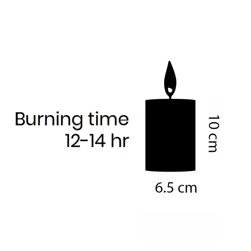 Danish Short Pillar Candle - Ivory