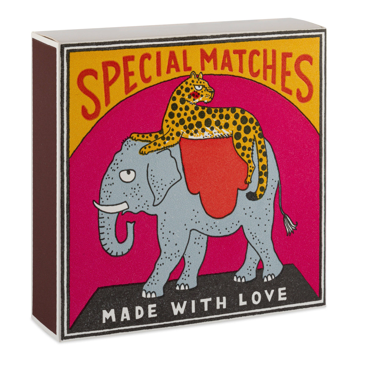 Elephant and Cheetah | Square - Safety Matches