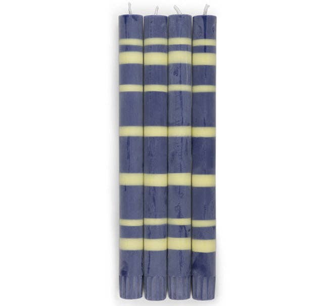 Midnight Blue & Jasmine Eco Dinner Candles (4 pk)