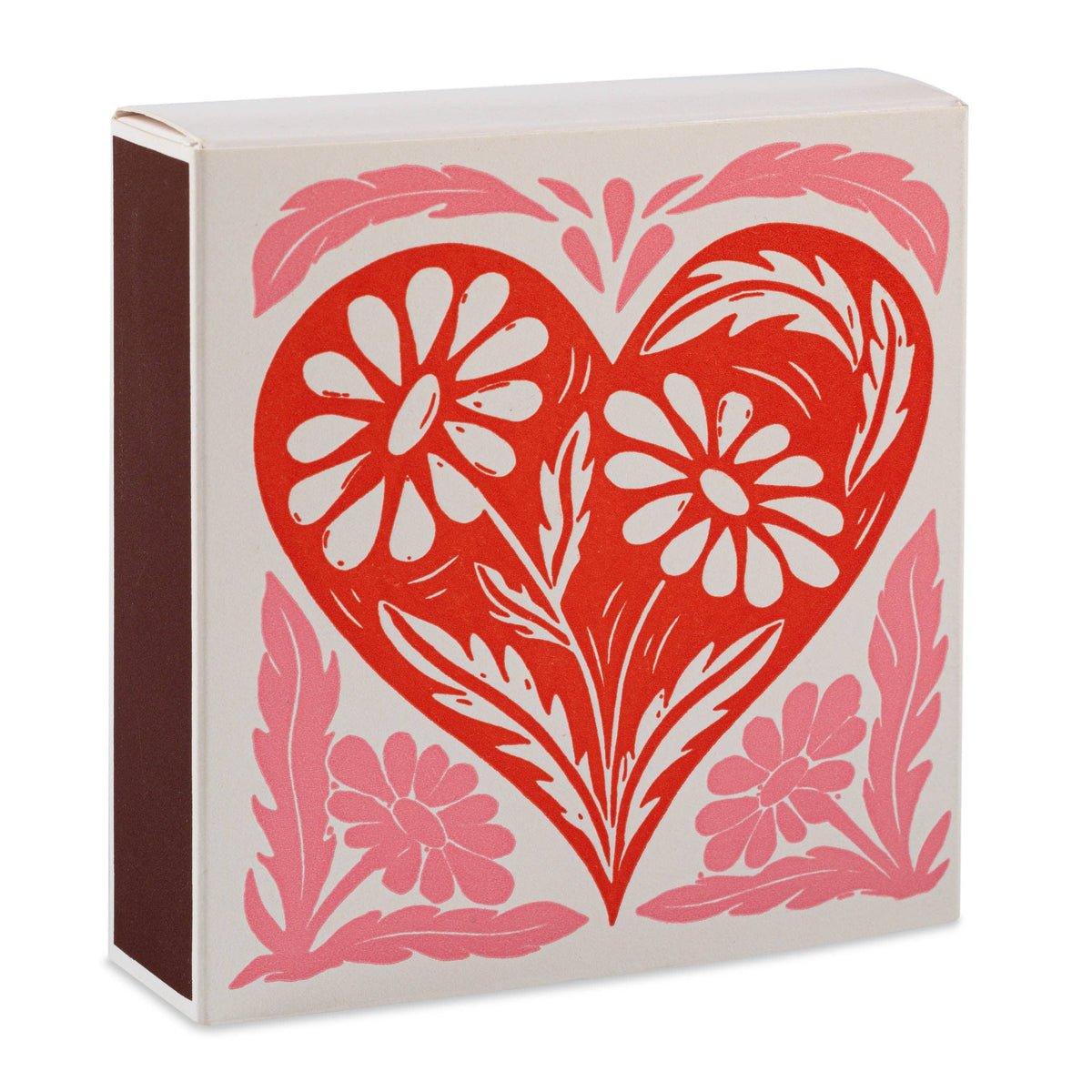 Botanical Heart - Square - Safety Matches