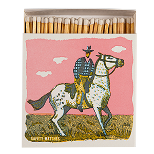 Pink Cowboy Matches -  Square - Safety Matches