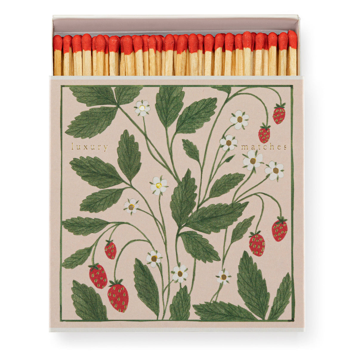 Strawberry - Square - Safety Matches